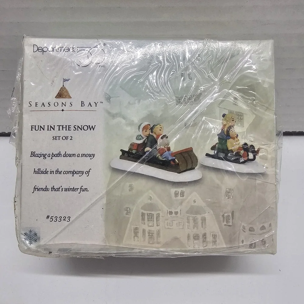 Dept 56 - Seasons Bay - Fun in the‎ Snow - #53323 New Sealed 1998 Retired